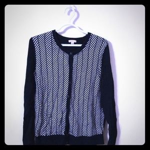 Black and white button up cardigan